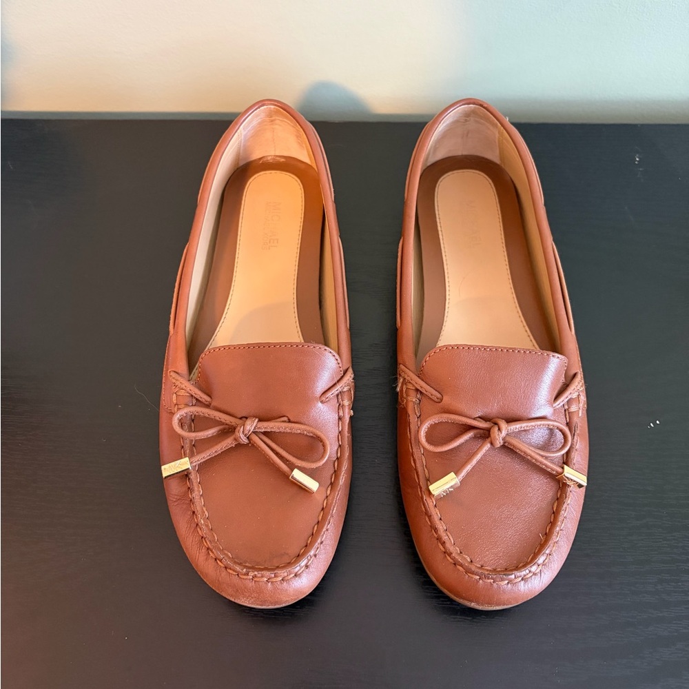 Michael Kors Brown Leather Loafers Size 7.5